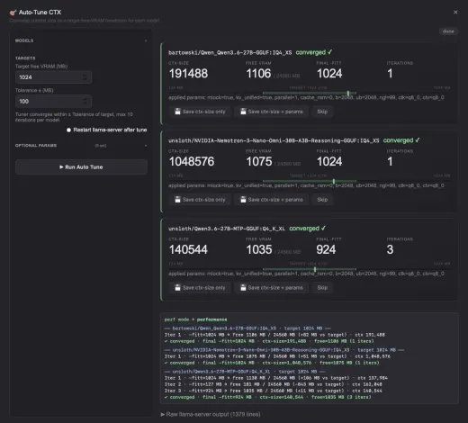 Autotune wizard: search for the fastest context and slot settings thumbnail