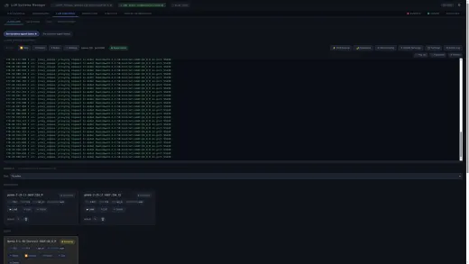 Model control: server actions, live logs, and the model library thumbnail
